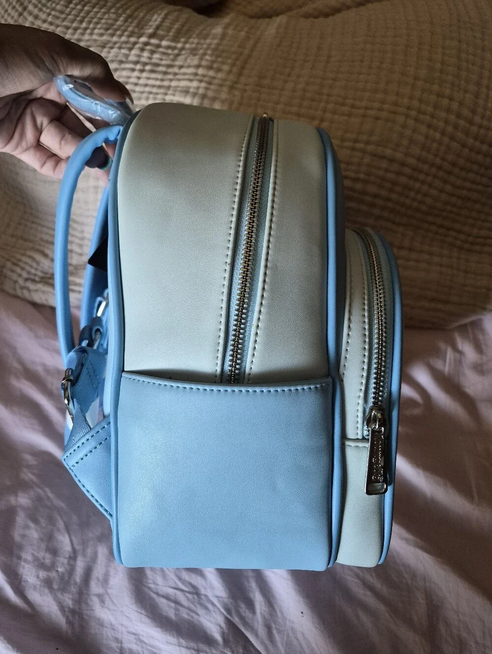 NWT Loungefly Pastel Blue Stitch & Scrump Mini Backpack